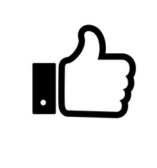 Obraz premium Like line icon vector illustration isolated on white 