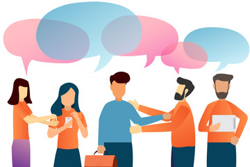 business people working teamwork with success vector illustration.