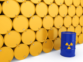 3D rendering radioactive barrels © apopium