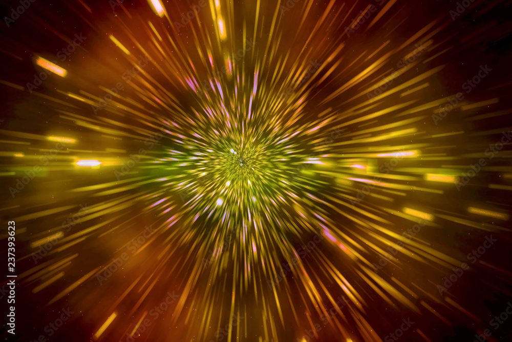 Canvas Prints abstract artistic digital smooth beams of light leading to a wormhole artwork background