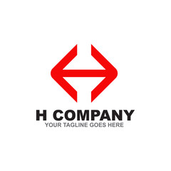 H letter logo design vector template