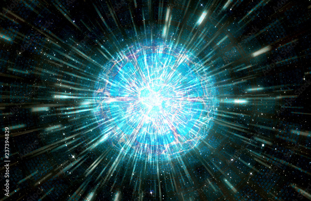 Poster abstract artistic modern glowing wormhole that's about to explode artwork background