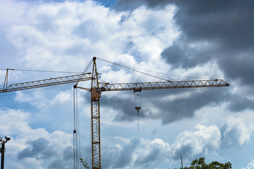 Tower crane building house