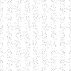 Black abstract spiral seamless pattern. Fashion graphic background design. Modern stylish abstract texture. Monochrome template for prints, textiles, wrapping, wallpaper, website Vector illustration.