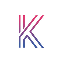 K letter logo design vector template