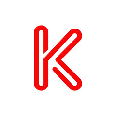 K letter logo design vector template