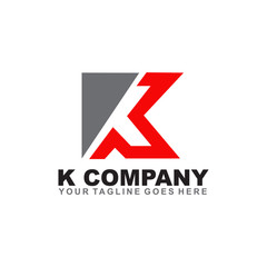 K letter logo design vector template