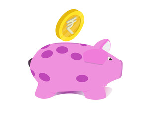Piggy bank to save money icon