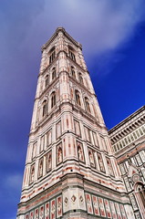 Bell tower of the cathedral of Florence, Italy