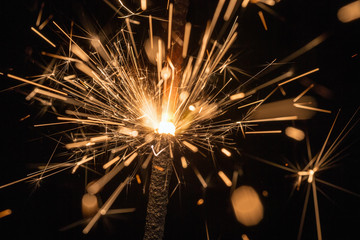 sparks close up