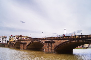 Obraz na płótnie Canvas Carraia bridge Florence Italy