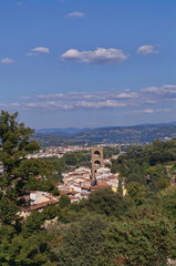 Fototapeta na wymiar View of San Niccolò tower from Bardini garden Florence Tuscany Italy