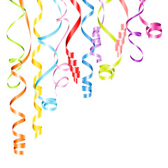 Streamers Color Party Background Corner