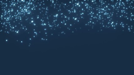 Glowing particles falling down like a snow.