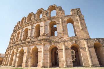 Roman amphitheater in El Djem Tunisia