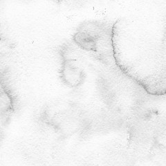White and gray watercolor texture with abstract washes and brush strokes on white paper background. Trendy look. Chaotic abstract organic design. © Nastia