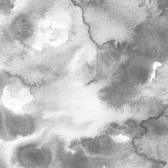 Winter white watercolor texture with abstract washes and brush strokes on white paper background. Trendy look. Chaotic abstract organic design.