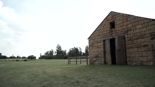 Barn with open doors