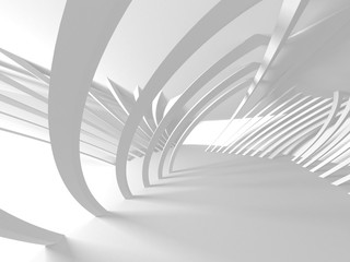 White Architecture Construction Modern Interior Background