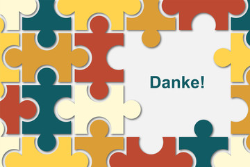 Wallpaper Puzzle bunt - Danke