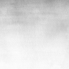 Silver watercolor texture with abstract washes and brush strokes on white paper background. Trendy look. Chaotic abstract organic design.