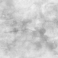 Silver watercolor texture with abstract washes and brush strokes on white paper background. Trendy look. Chaotic abstract organic design. © Nastia