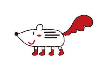 お洒落なシマリスさん