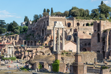 Fototapeta premium The Temple of Julius Caesar and the Temple of Castor and Pollux, Italy