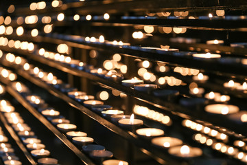 Prayer Candle in a Church