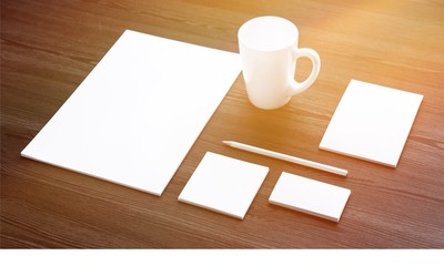 Mockup business template mockup notepad cup wood mock up