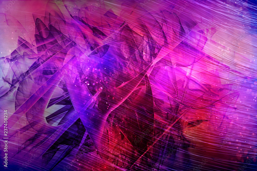 Canvas Prints abstract artistic modern digital shape as an artwork on a dramatic colorful background