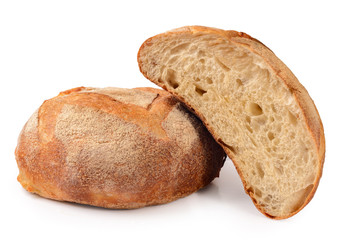  Loaf of whole graine bread isolated on white background.  Arranged in group