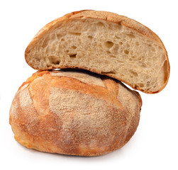  Loaf of whole graine bread isolated on white background.  Arranged in group