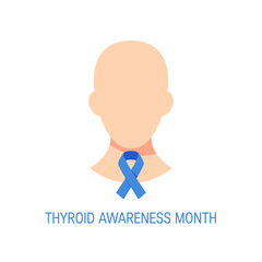 Thyroid awareness month, vector concept design