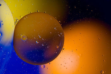Space or planets universe cosmic abstract background. Abstract molecule atom sctructure. Macro shot...