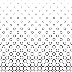Black and white abstract curved octagon pattern background