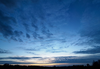 Fototapeta na wymiar Dramatic Sky at Dusk High Resolution