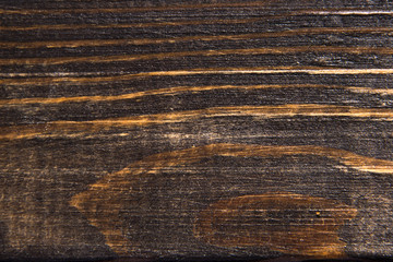 Dark brown old wooden background. Grunge texture