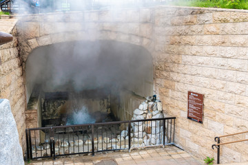 北海道　登別温泉 泉源公園の間欠泉