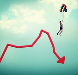 Decreased graph