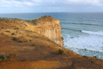 Guant rocks on the Australian coast of Pacific ocean 