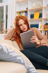 Puzzled woman with a thoughtful expression