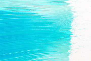 Abstract cyan hand painted background