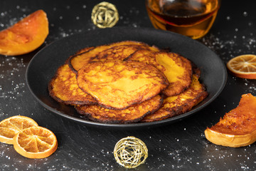 Frische Kürbispfannkuchen