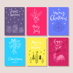 Set of christmas cards30
