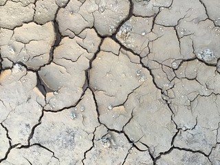 Cracked dry ground texture background.
