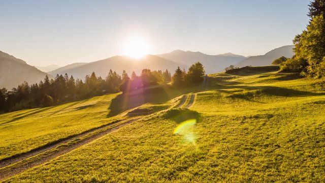 Aerial footage from a beautiful sunrise in the mountains. Filmed with the DJI Inspire 2 drone in 5.2k RAW and downscaled to 4k.