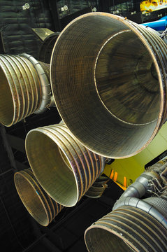 Rocket Engines At The U.S. Space & Rocket Center In Huntsville, AL.