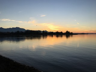 Abendrot am Chiemsee