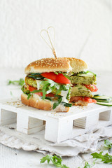 Healthy vegetarian burger